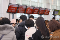 한파·대설로 항공 346편 결항…수도계량기 동파 133건 복구완료
