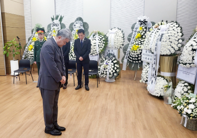 정원주 대우건설 회장, 응우옌 푸 쫑 베트남 서기장 조문