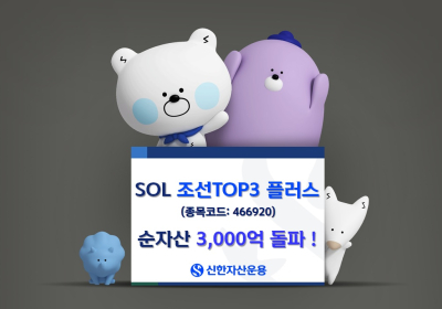 신한운용, ‘조선 TOP3 플러스 ETF’ 순자산 3천억 돌파