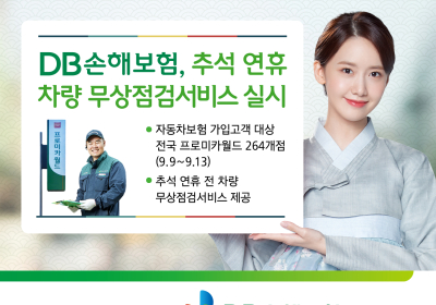 DB손해보험, 이달 9~13일 추석맞이 ‘차량무상점검’