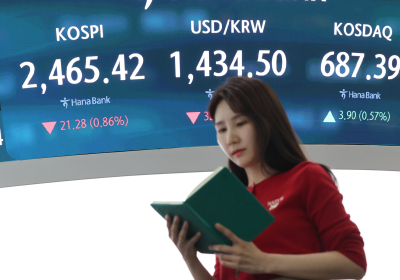 [포토뷰] 코스피 환율 동반 하락