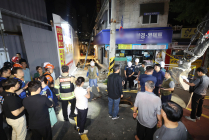 [포토 뷰] 동대문구 공사장서 2ｍ 지반 침하